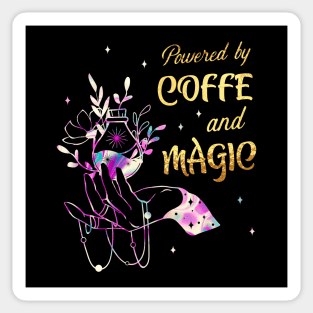 Coffee And Magic Wiccan Goth Witch Sticker